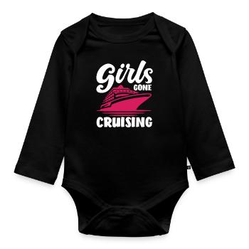 Filles en croisière d’aventure - Body Bébé bio manches longues - noir - Devant