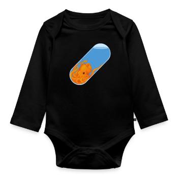 Octopus Pill - Organic Longsleeve Baby Bodysuit - black - Front