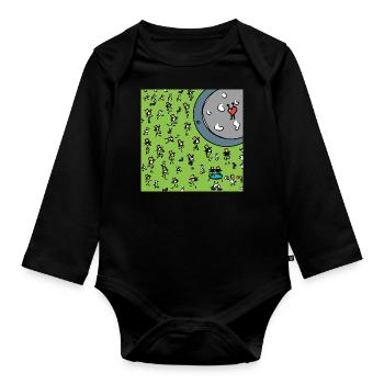 Kuoro concert - Organic Longsleeve Baby Bodysuit - black - Front