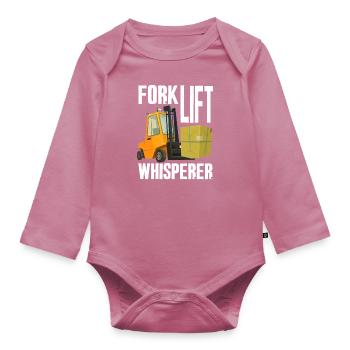 Gabelstapler Flüsterer - Baby Bio-Langarm-Body - Mauve - Vorne