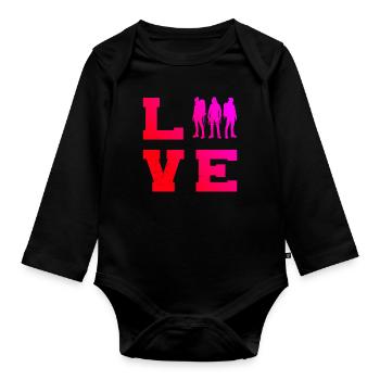 Climbers Men Bouldering Bouldering Climbing - Organic Longsleeve Baby Bodysuit - black - Front