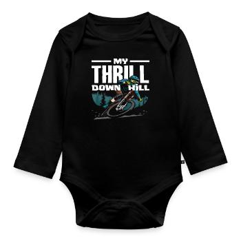 My Thrill Downhill VTT - Body Bébé bio manches longues - noir - Devant
