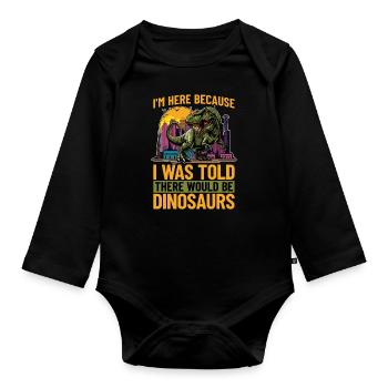Paleontology I'm Here Because I Was Fossil Hunter - Baby Bio-Langarm-Body - Schwarz - Vorne