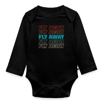 Paramotor paragliding - Organic Longsleeve Baby Bodysuit - black - Front