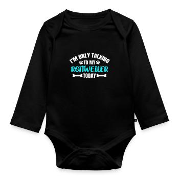 Rottweiler - Organic Longsleeve Baby Bodysuit - black - Front