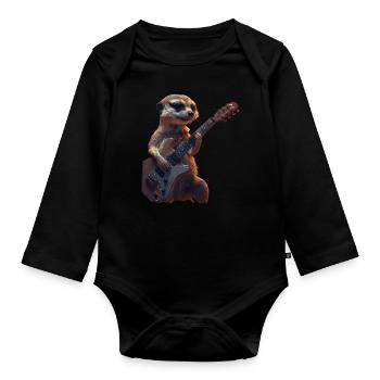 Suricate - Body Bébé bio manches longues - noir - Devant