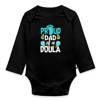 Doula Geschenk Doula Doulas - Baby Bio-Langarm-Body - Schwarz - Vorne