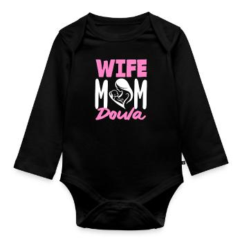 Doula Geschenk Doula Doulas - Baby Bio-Langarm-Body - Schwarz - Vorne