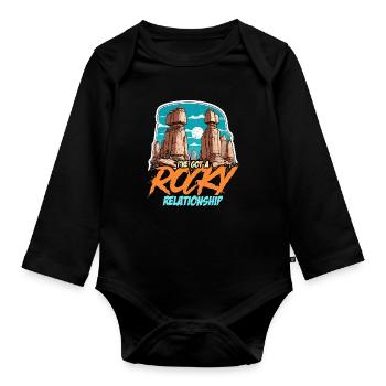 Géologue J’ai un géoscientifique rocheux Géologues - Body Bébé bio manches longues - noir - Devant