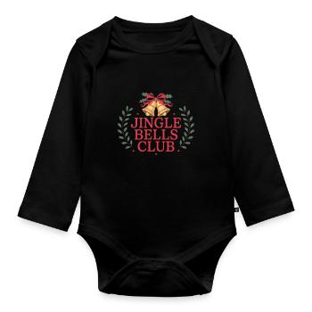 Jingle Bells Club - Fête sonore - Body Bébé bio manches longues - noir - Devant