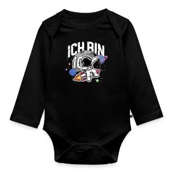 10. Geburtstag Jungen Astronaut Geburtstag - Baby Bio-Langarm-Body - Schwarz - Vorne