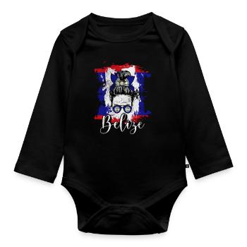 Belize - Baby Bio-Langarm-Body - Schwarz - Vorne