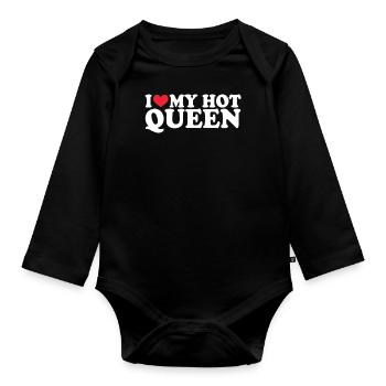 Girlfriend Girlfriend Relationship Couple Love Couple - Organic Longsleeve Baby Bodysuit - black - Front