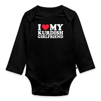 Kurde Petite amie Petite amie Relation Couple Amour - Body Bébé bio manches longues - noir - Devant