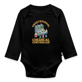 Chemical Operators - Organic Longsleeve Baby Bodysuit - black - Front