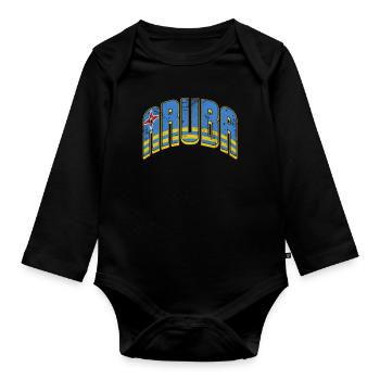 Aruba - Organic Longsleeve Baby Bodysuit - black - Front