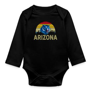 Arizona State Sedona Phoenix Grand Canyon AZ - Organic Longsleeve Baby Bodysuit - black - Front