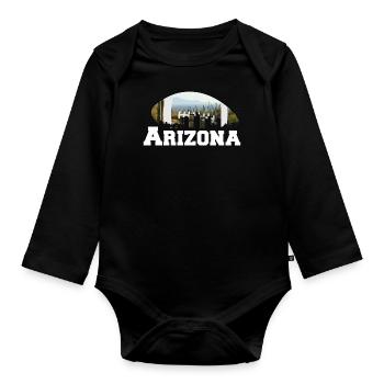Arizona State Sedona Phoenix Grand Canyon AZ - Organic Longsleeve Baby Bodysuit - black - Front