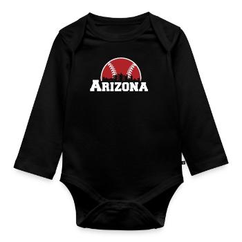 Arizona State Sedona Phoenix Grand Canyon AZ - Organic Longsleeve Baby Bodysuit - black - Front