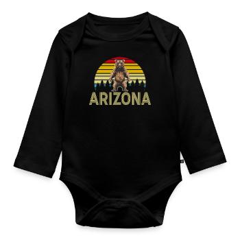 Arizona State Sedona Phoenix Grand Canyon AZ - Organic Longsleeve Baby Bodysuit - black - Front