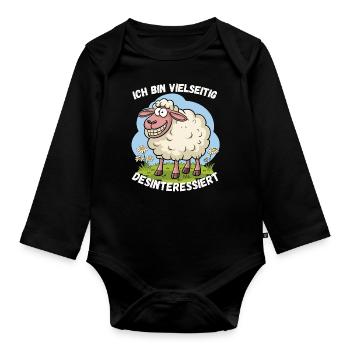 Hamburg Sheep North German Cool Colleague Fun Funny - Organic Longsleeve Baby Bodysuit - black - Front