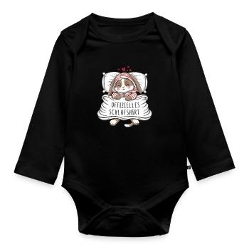 Chemise de nuit officielle Sweet Bunny - Body Bébé bio manches longues - noir - Devant