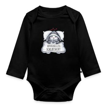 Chemise de nuit officielle Sweet Bunny - Body Bébé bio manches longues - noir - Devant