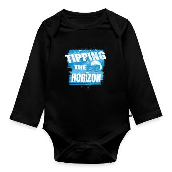 Tipping the Horizon – Paragliding Adventure - Organic Longsleeve Baby Bodysuit - black - Front