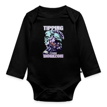 Tipping the Horizon – Paragliding Adventure - Organic Longsleeve Baby Bodysuit - black - Front