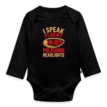 Car detailer - Organic Longsleeve Baby Bodysuit - black - Front