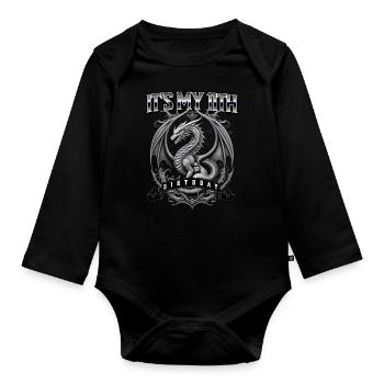 Dragon 11e anniversaire Dragon - Body Bébé bio manches longues - noir - Devant