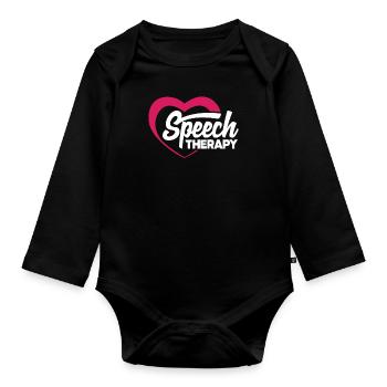 Speech Therapy Love of the profession - Organic Longsleeve Baby Bodysuit - black - Front