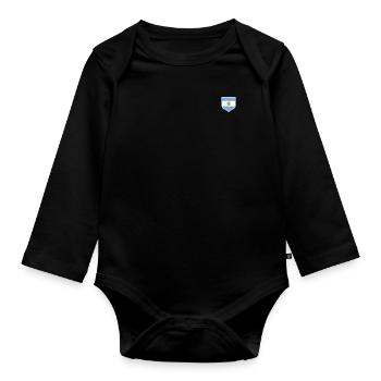 Argentine Cadeau Argentine Drapeau argentin - Body Bébé bio manches longues - noir - Devant