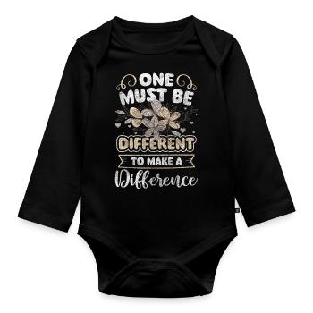 Unique Piece Pride - Organic Longsleeve Baby Bodysuit - black - Front