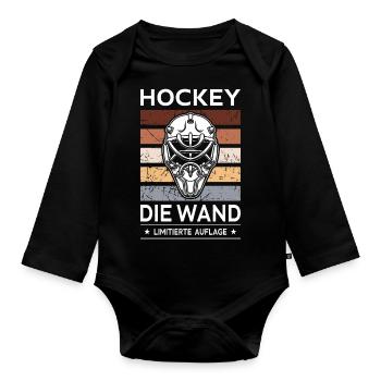 Die Wand - Baby Bio-Langarm-Body - Schwarz - Vorne