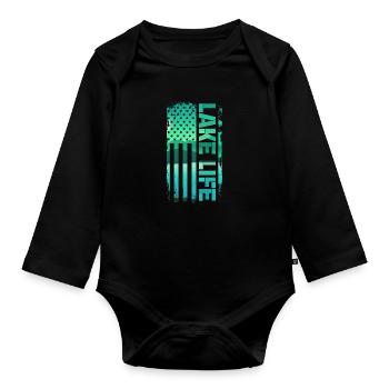 Wakeboard Wakeboarder Wakeboard Cadeau - Body Bébé bio manches longues - noir - Devant