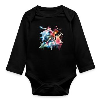 Parkour - Baby Bio-Langarm-Body - Schwarz - Vorne