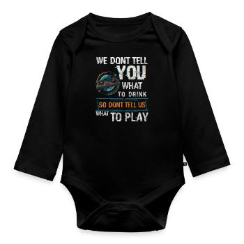 Disc Jockey Passion - Organic Longsleeve Baby Bodysuit - black - Front