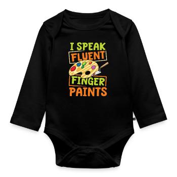 Early childhood educator - Organic Longsleeve Baby Bodysuit - black - Front