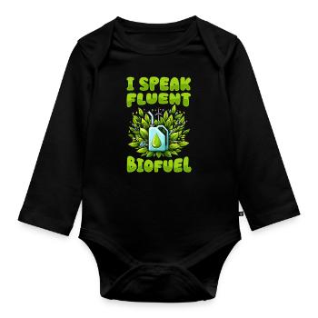Biofuel Technician - Organic Longsleeve Baby Bodysuit - black - Front