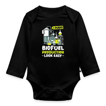 Biofuel Technician - Organic Longsleeve Baby Bodysuit - black - Front
