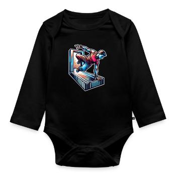 Parkour - Baby Bio-Langarm-Body - Schwarz - Vorne