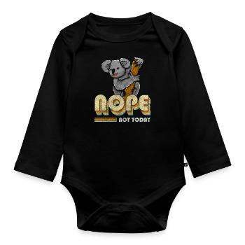 Koalabären Outback Bär - Baby Bio-Langarm-Body - Schwarz - Vorne