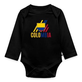Colombie Colombie Medellín Vacances Bogota Cali - Body Bébé bio manches longues - noir - Devant