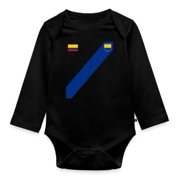Kolumbien Colombia Medellin Urlaub Bogota Cali - Baby Bio-Langarm-Body - Schwarz - Vorne