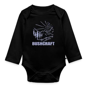Bushcraft - Busch Genie mit Craftiness - Baby Bio-Langarm-Body - Schwarz - Vorne