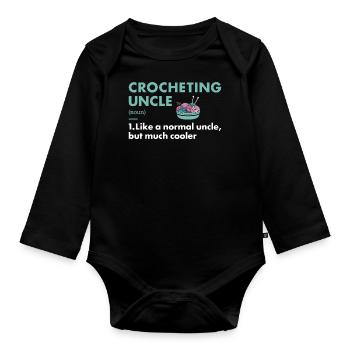 Crochet Oncle Définition Crochet - Body Bébé bio manches longues - noir - Devant