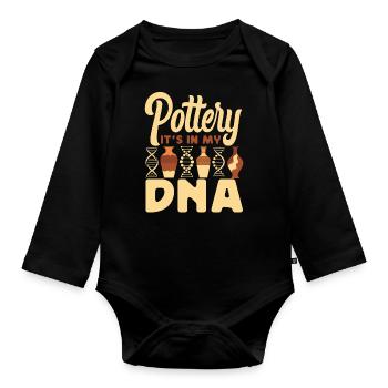 Pottery Ceramics Artist Pottery - Baby Bio-Langarm-Body - Schwarz - Vorne