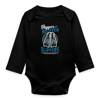 Scuba Diving Flippers Over Slippers Free Diving - Baby Bio-Langarm-Body - Schwarz - Vorne