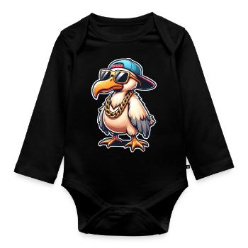 dodo - Organic Longsleeve Baby Bodysuit - black - Front